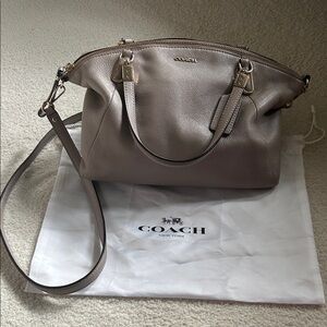 Coach Gray Leather Shoulder Bag